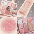 VelvetGlow Sunset Glow 9-Color Eyeshadow Palette