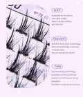 VelvetGlow Manga Cluster Lashes — Anime Wispy Look