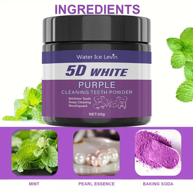 VelvetGlow Purple Teeth Whitening Powder