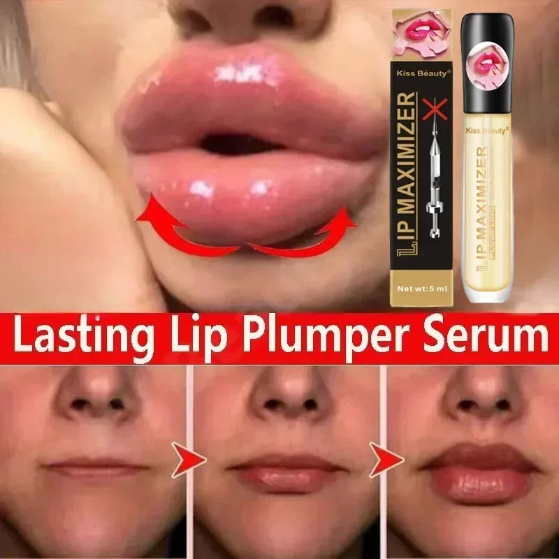 VelvetGlow Long-Lasting Lip Plumper Serum