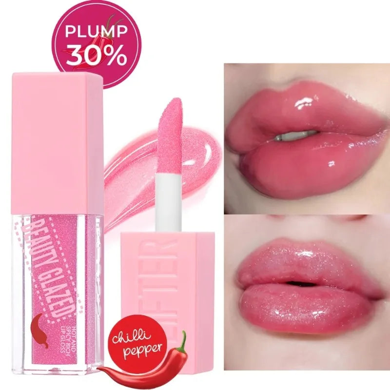 VelvetGlow Chili Lip Plumper Oil — Hot Volume Serum