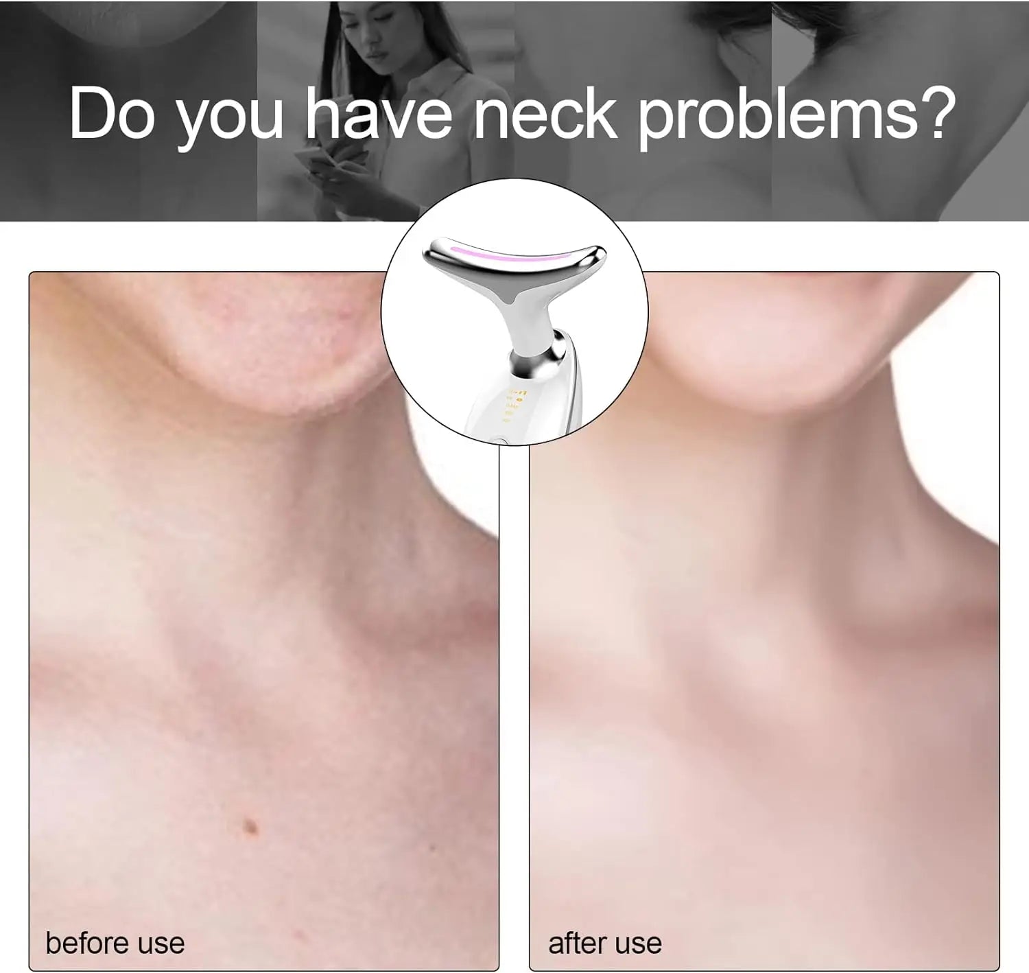 USB Face Massager EMS Photon Therapy Face Neck Lifting Beauty Tighten Device Thin Double Chin Remove Neck Lines Facial Massager